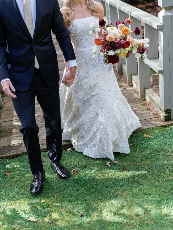 Luxury wedding cake with fresh florals — Mrs. Sugar Booger, Highlands NC
